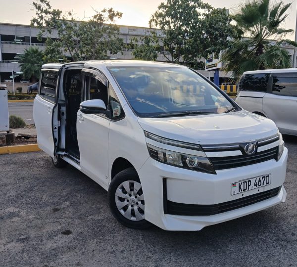 parked airport transfer vehicle ready for airport pickup in Nairobi