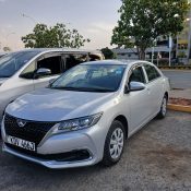 Nairobi airport transfer Toyota saloon car at JKIA pickup point