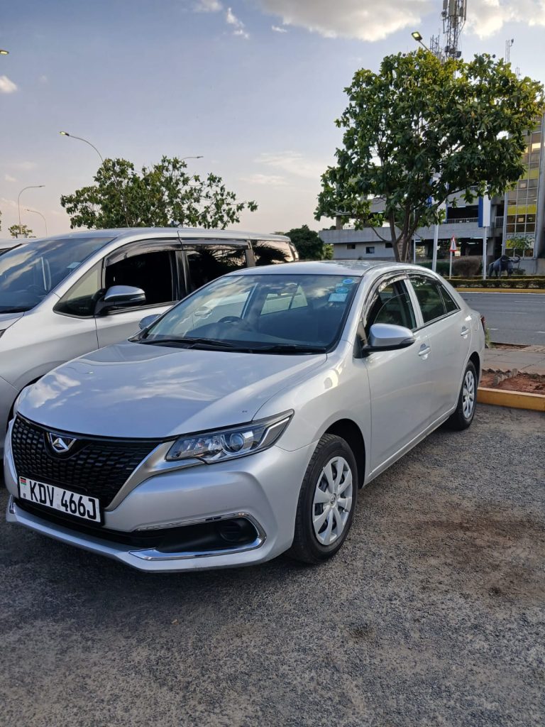 Nairobi airport transfer Toyota saloon car at JKIA pickup point